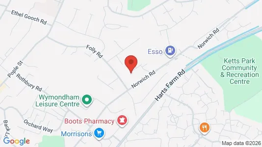 Apartments for rent i Wymondham - Norfolk - kort over placeringen