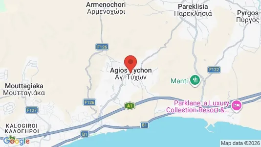 Apartments for rent i Agios Tychon Touristiki Periochi - kort over placeringen