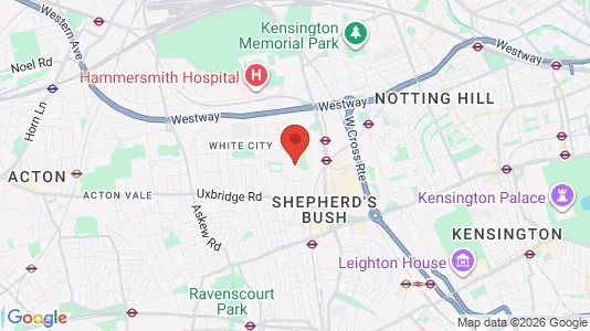 Rooms for rent i London W12 - kort over placeringen