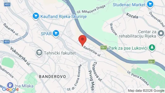Apartments for rent i Rijeka - kort over placeringen