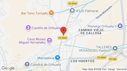 Apartments for rent i Orihuela - kort over placeringen