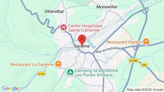 Apartments for rent i Saverne - kort over placeringen