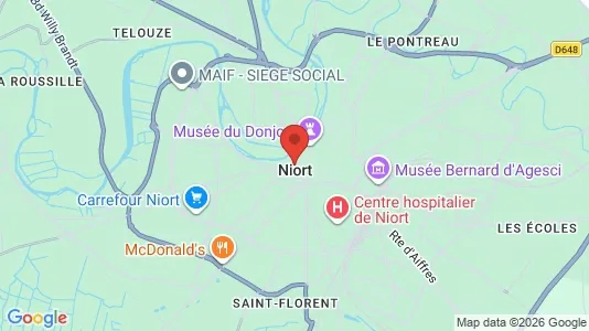Houses for rent i Niort - kort over placeringen