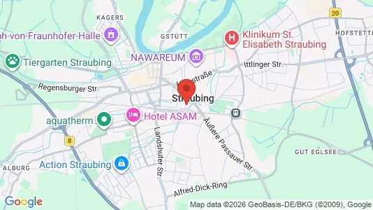 Apartments for rent i Straubing - kort over placeringen