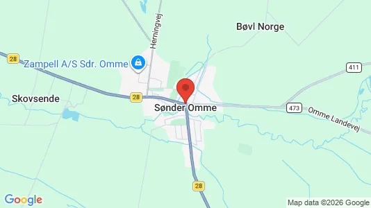 Apartments for rent i Sønder Omme - kort over placeringen