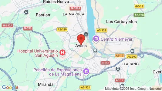 Apartments for rent i Avilés - kort over placeringen
