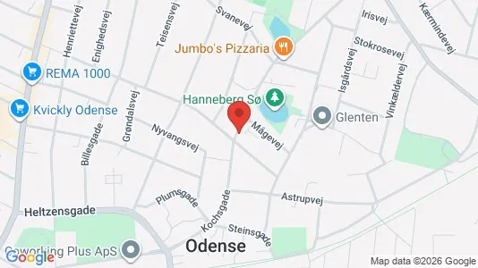Apartments for rent i Odense C - kort over placeringen