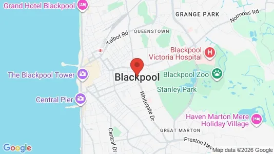 Apartments for rent i Blackpool - Lancashire - kort over placeringen