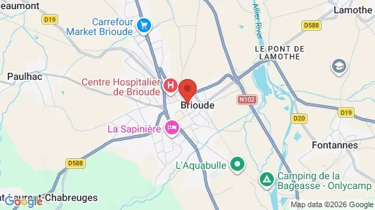 Apartments for rent in Brioude - Photo from Google Street View