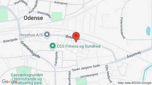 Apartments for rent i Odense C - kort over placeringen
