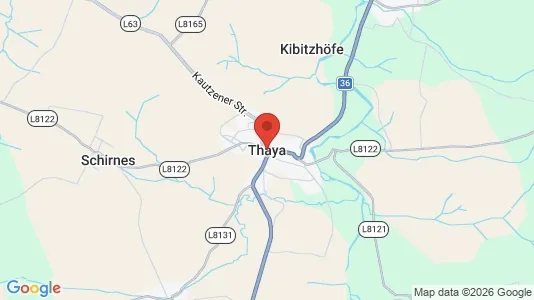 Rooms for rent i Thaya - kort over placeringen
