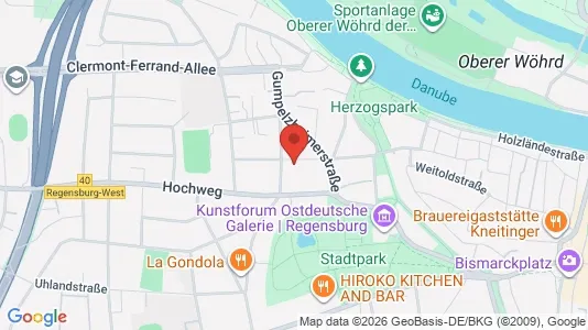 Apartments for rent i Regensburg - kort over placeringen