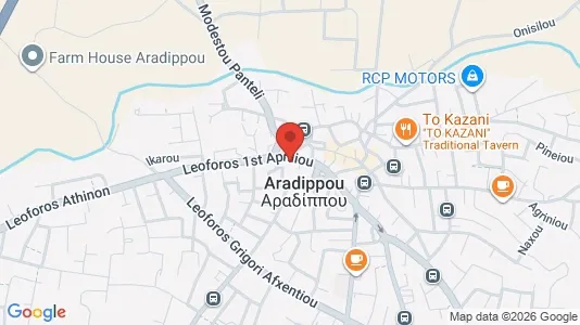 Apartments for rent i Aradippou - kort over placeringen