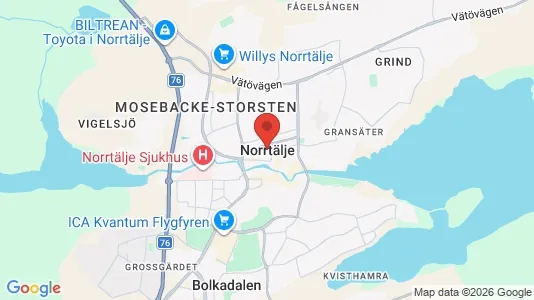 Rooms for rent i Norrtälje - kort over placeringen