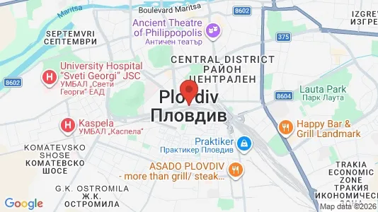 Apartments for rent i Plovdiv - kort over placeringen