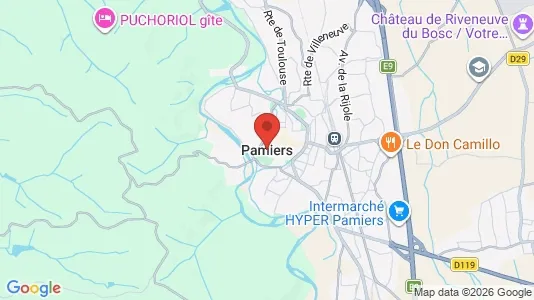 Apartments for rent i Pamiers - kort over placeringen