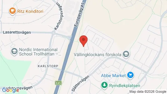 Apartments for rent i Trollhättan - kort over placeringen