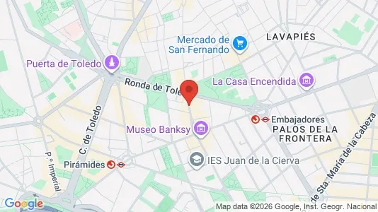 Apartments for rent i Madrid Arganzuela - kort over placeringen