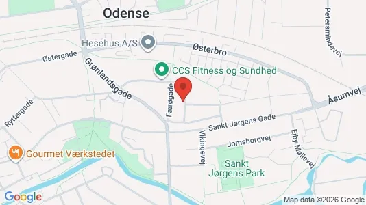 Apartments for rent i Odense C - kort over placeringen