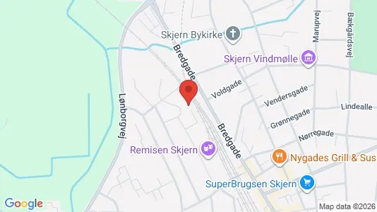 Apartments for rent i Skjern - kort over placeringen