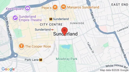 Apartments for rent i Sunderland - Tyne and Wear - kort over placeringen