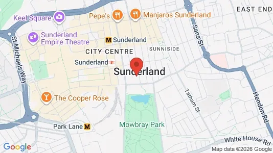 Apartments for rent i Sunderland - Tyne and Wear - kort over placeringen