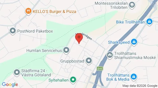 Apartments for rent i Trollhättan - kort over placeringen