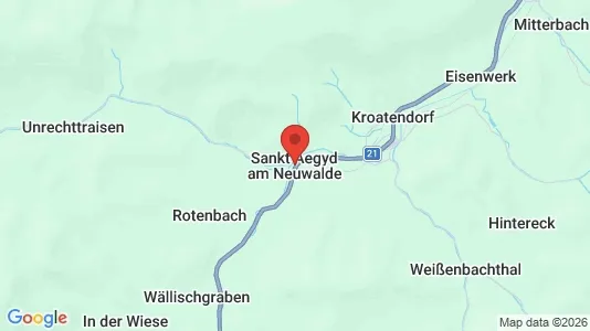Apartments for rent i Sankt Aegyd am Neuwalde - kort over placeringen
