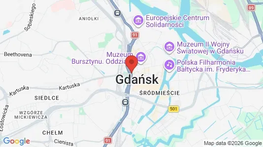 Apartments for rent i Gdańsk - kort over placeringen