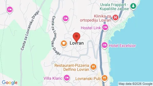 Apartments for rent i Lovran - kort over placeringen