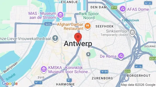 Rooms for rent i Stad Antwerp - kort over placeringen