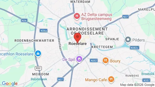 Apartments for rent i Roeselare - kort over placeringen