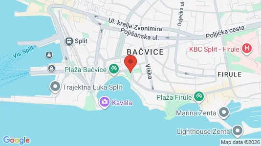 Apartments for rent i Split - kort over placeringen