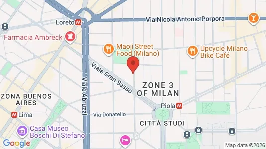 Rooms for rent i Milano Zona 3 - Porta Venezia, Città Studi, Lambrate - kort over placeringen