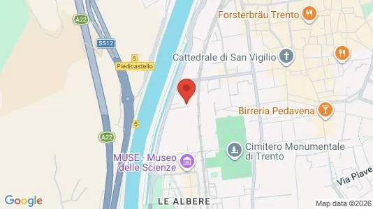 Rooms for rent i Trento - kort over placeringen