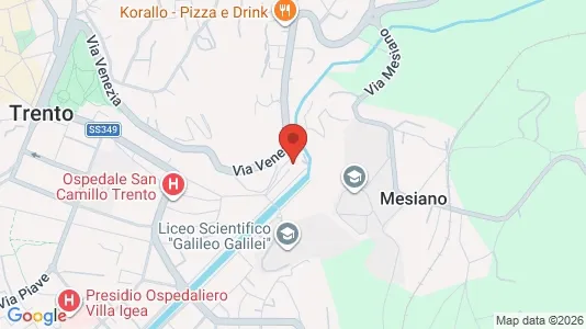 Apartments for rent i Trento - kort over placeringen