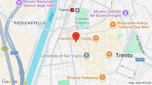 Rooms for rent i Trento - kort over placeringen
