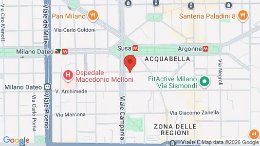 Rooms for rent i Milano Zona 3 - Porta Venezia, Città Studi, Lambrate - kort over placeringen