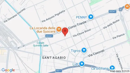 Apartments for rent i Novara - kort over placeringen