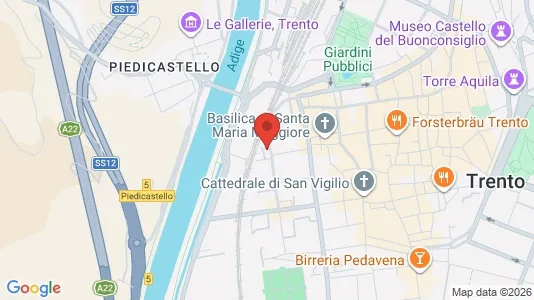 Rooms for rent i Trento - kort over placeringen