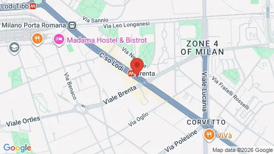 Apartments for rent i Milano Zona 5 - Vigentino, Chiaravalle, Gratosoglio - kort over placeringen