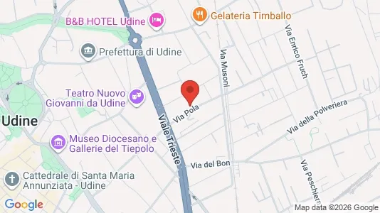 Rooms for rent i Udine - kort over placeringen