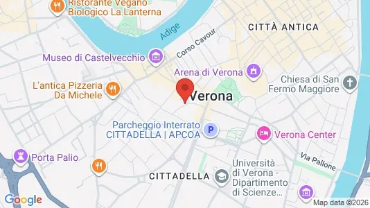 Apartments for rent i Verona - kort over placeringen