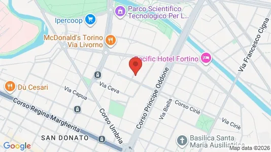 Apartments for rent i Turin - kort over placeringen