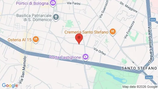 Apartments for rent i Bologna - kort over placeringen