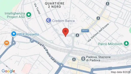 Rooms for rent i Padua - kort over placeringen