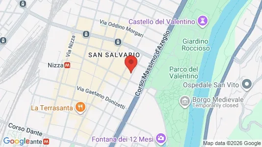 Apartments for rent i Turin - kort over placeringen