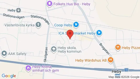 Apartments for rent i Heby - kort over placeringen