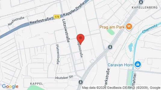 Apartments for rent i Chemnitz - kort over placeringen