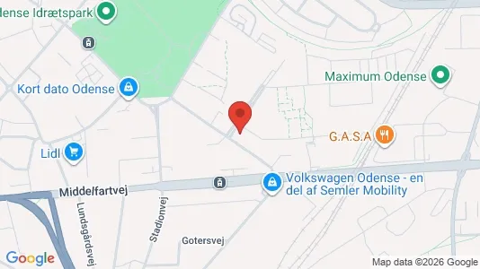 Apartments for rent i Odense V - kort over placeringen